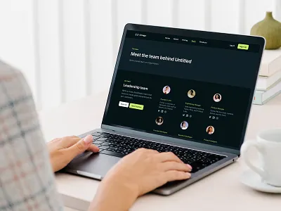 FinTech Team Page about us black design green landing landing page saas team ui ux web web design website