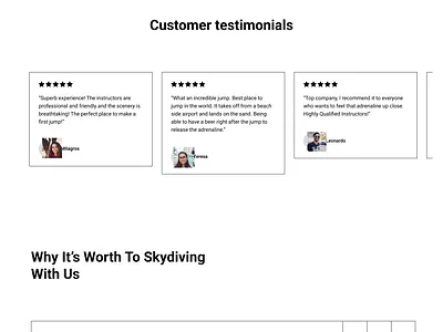 Skydiving in Rio de Janeiro website app components design extrem sport illustration product design skydiving sport ui website