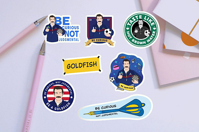 Ted Lasso fan art design fan art graphic design illustration logo show stickers ted lasso tv