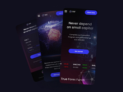 Perfect TrueForexFunds graphic design ui ux