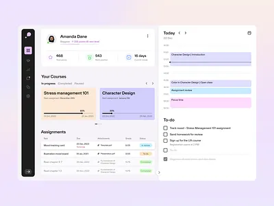 Online learning app app dashboard design fireart learning online product design ui ux web webapp