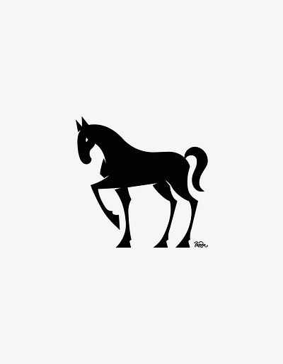 Black Horse Logo black design don quixote elegant handmade horse icon illustration isotype logo vector vectorart