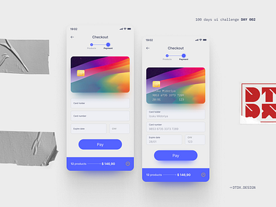 ui challenge day 002 - credit card checkout #DailyUI app checkout creditcard dailyui design ui