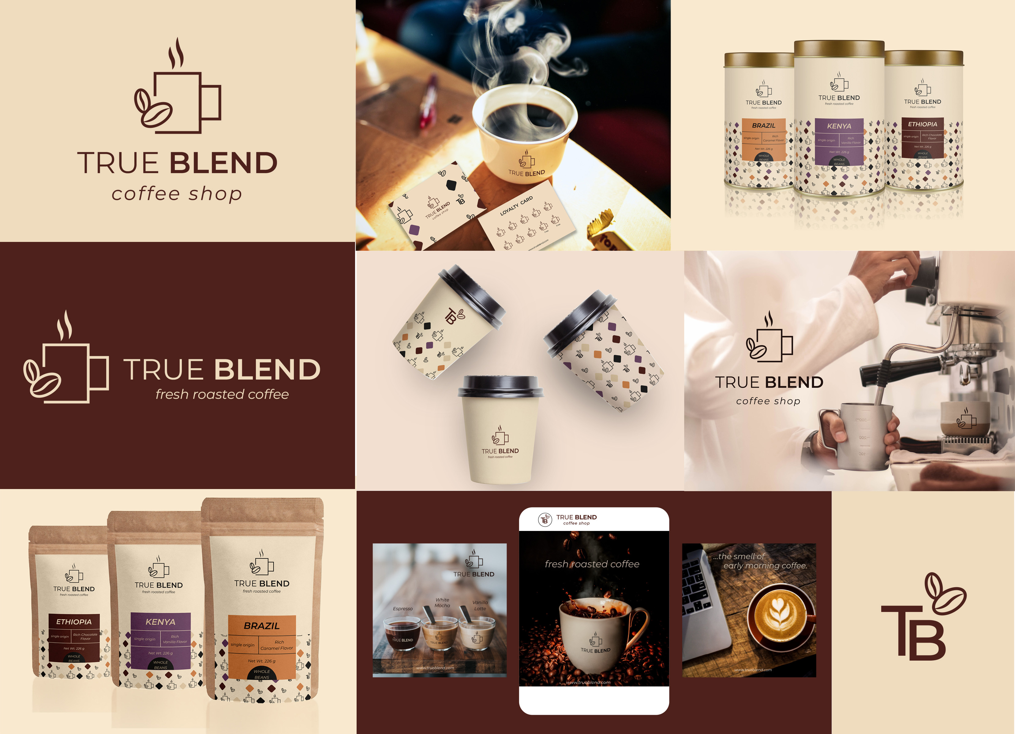Example of logo design and branding