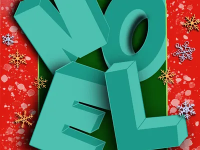 Noel christmas design graphic design lettering typography