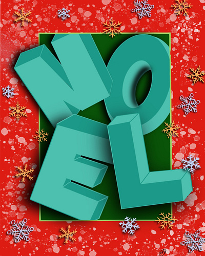 Noel christmas design graphic design lettering typography