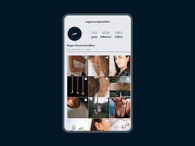 Social media / Rogue Ocean brand design branding design graphic design illustration instagram logo simple design social media ui