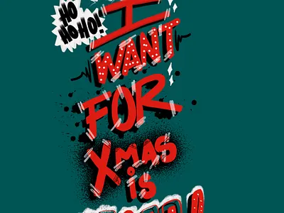 All I want for Xmas is you! christmas design lettering typography