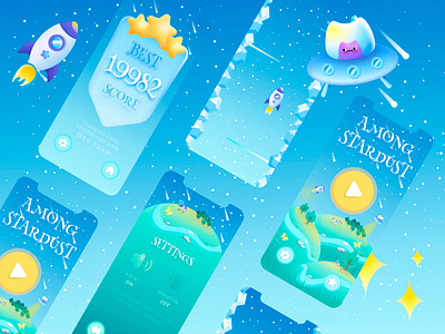 AMONG STAR DUST | MOBILE GAME 🚀🧑‍🚀 app branding casual casual game cosmos design game game app game development gamedev graphic design illustration illustrator ios typography ui ux uxui uxuidesign vector