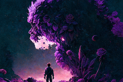 Purple 2 ai art color concept cosmic design digital gradient illustration light midjourney minimal painting photoshop simple space villain