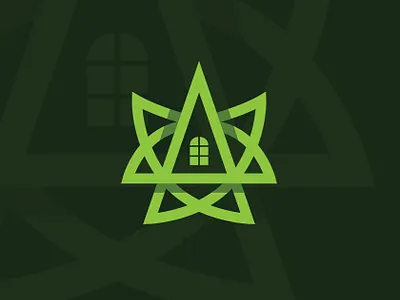 Letter A Geometric House Logo brand branding design logo logotype vector