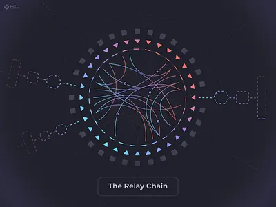 One frame from blockchain animation abstract architecture blockchain dark theme design gradient icon illustration minimalistic scheme technology vector