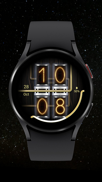 Nixie Numbers Watch Face figma graphic design ui watch face