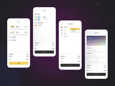 #DailyUI: Credit Card Checkout [and cart] cart credit card checkout dailyui design ui ux