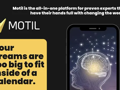 Motil Ad 2 of 3 ad branding design graphic design illustration logo logot logotype typography