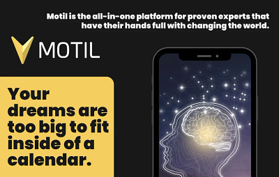 Motil Ad 2 of 3 ad branding design graphic design illustration logo logot logotype typography