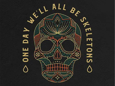 Skull Line Art artwork classic clothing design illustration lineart monoline skull vintage