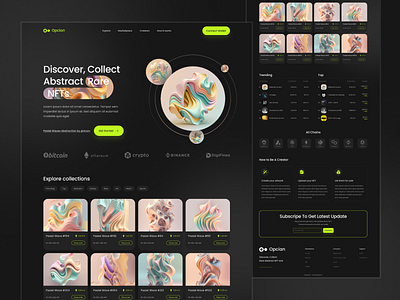 NFT Website Design abstract abstract art design interface design nft nft art nft collection nft design nft website nfts ui ui design ui ux design user experience design user interface ux design uxui webdesign website website design