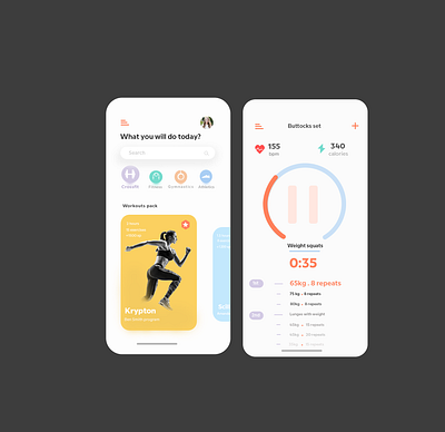 Fitness app design app design graphic design ui ux ux uiux design