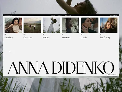 Framer Site. Photographer concept design framer grid mainpage ui web webdesign