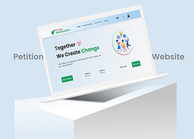 Petition Web ( Change Bangladesh) 3d animation branding graphic design logo motion graphics ui