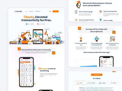 App's description Landing page UI/UX app app design app ui design homepage illustration landing page logo ui ui ux ui ux design website ui