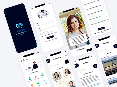 Mind Doc App UI/UX app app design app ui design illustration logo ui ui ux ui ux design website ui