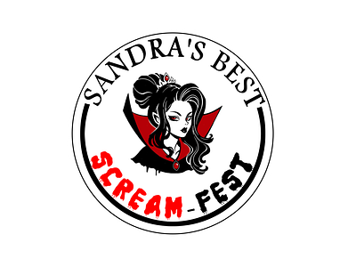 "Sandra's Best Scream-Fest" Logo Design branding design graphic design illustration logo