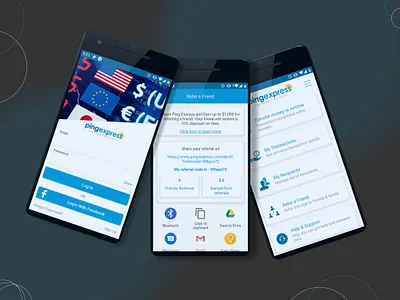Ping Express Instant Transfer app branding design graphic design illustration logo motion graphics typography ui ux vector