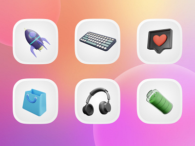 Faces 3D Icons 3d blender community figma free graphic icons illustration set