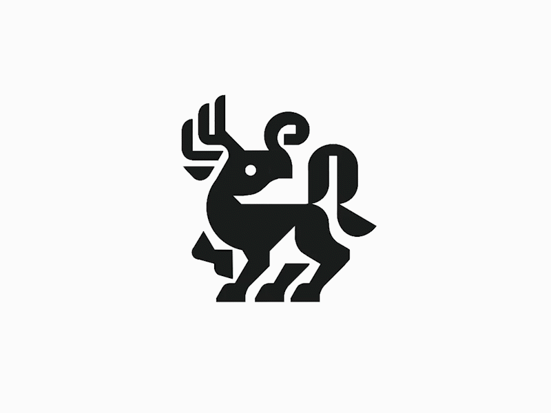 Qilin (Kirin - Kỳ Lân) logo - credit: @anhdodes 3d animal icon animal logo animal logo design animation branding deer logo design graphic design illustration kirin logo logo logo design logo designer logodesign minimalist logo minimalist logo design motion graphics qilin logo ui