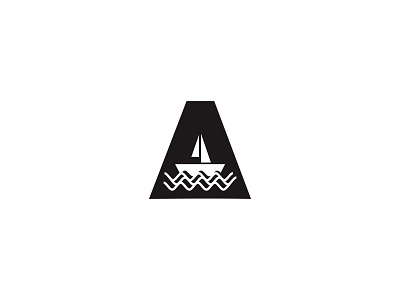 letter A ship banner branding design graphic design illustration logo product design vector