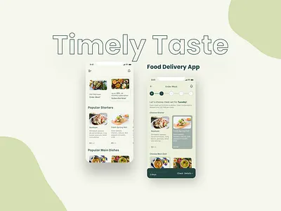 Timely Taste - Food Delivery App android design figma food delivery food delivery app ios mobile app ui uiux