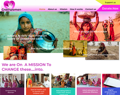 GraciWomen - a crowdfunding for women and girlchild branding design logo ui