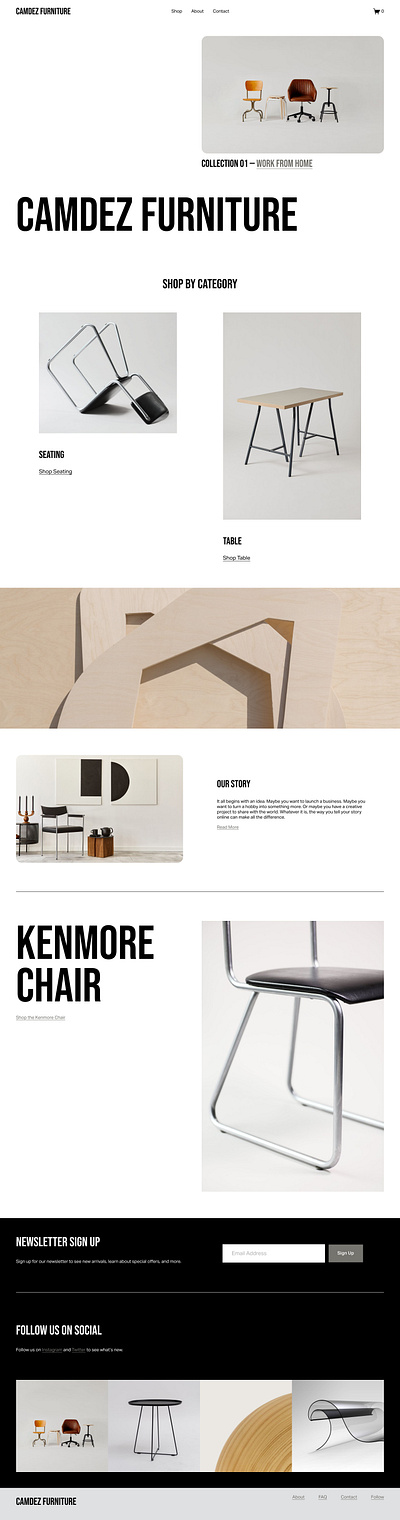 Camdez - Website Template - Squarespace art blog clean concept corporate design graphic design modern multipurpose online store photography squarespace template theme ui uiux ux web design web development website