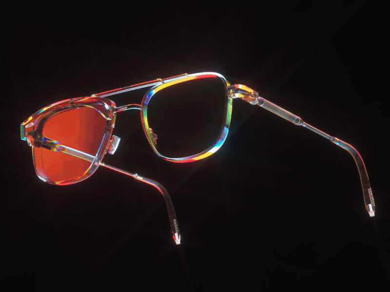 Cyber glasses 3d cyberpunk gif hi tech