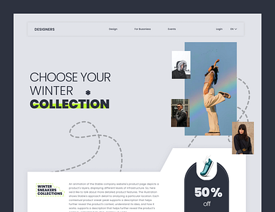 Winter collection - Landing Page 3d animation branding design graphic design illustration logo motion graphics ui vector