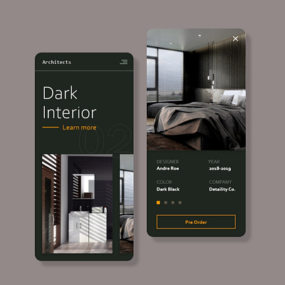 Dark Room Interior- App UI Design 3d animation app branding design graphic design illustration logo motion graphics typography ui ux vector