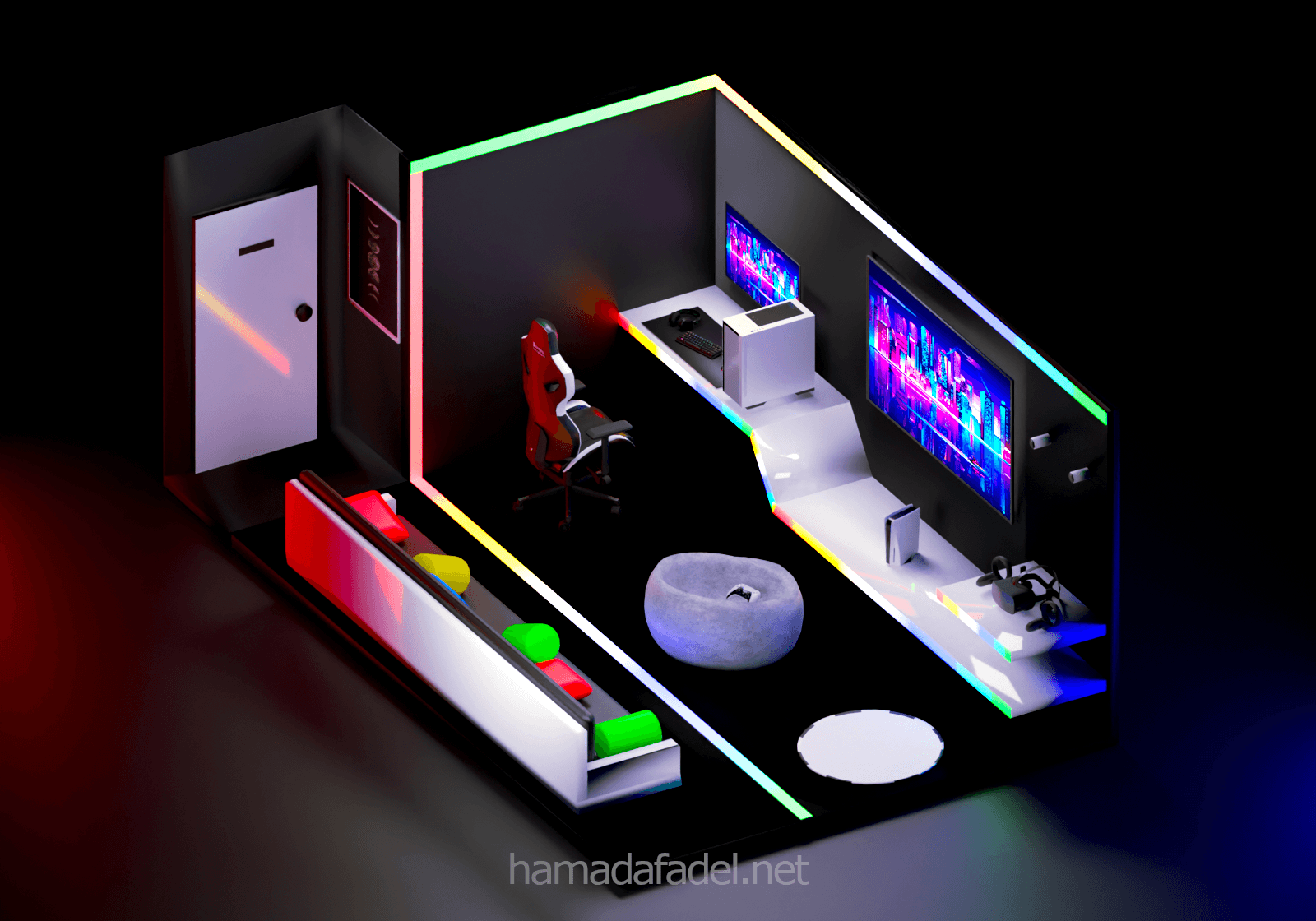 Example of My new Ultimate RGB Gaming Setup Design!