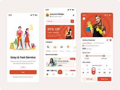 Home Service Mobile App booking clean mobile apps clean mobile apps design clean ui cleaning cleaning app cleaning apps cleaning services home home cleaning apps home repair home service mobile mobile app reparing service service service apps trend ux ui