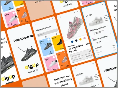 Shoe Store App UI Design adobe xd app ui figma figma community product design shoe store ui user centered design user experience user interface ux