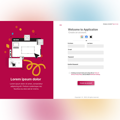 Sign Up Page animation app design graphic design illustration logo typography ui ux