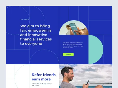 our mission section ui ux web