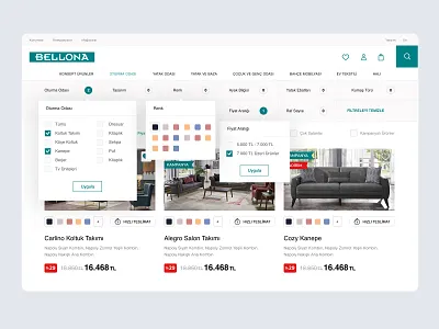 product detail page filtering design ui ux