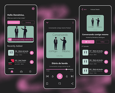 Daily 009 - Music Play daily ui dark mode dark theme design ui ux web