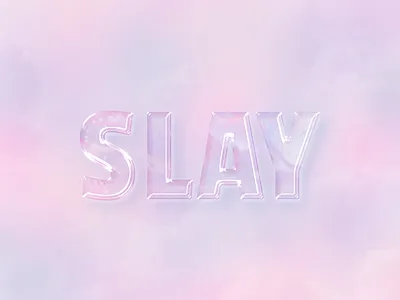 Glass text effect design effect glass text