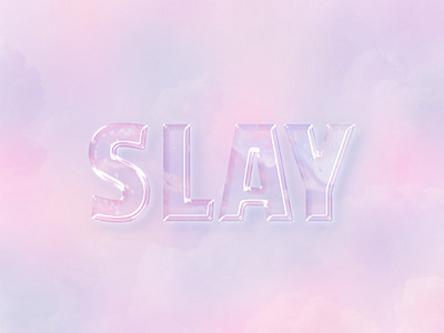 Glass text effect design effect glass text