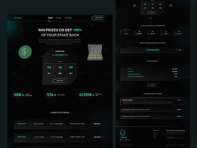 Lotto- No-loss Lottery dApp blockchain crypto dapp defi design explore figma lottery lucky draw no loss staking tokens ui ux web design web3