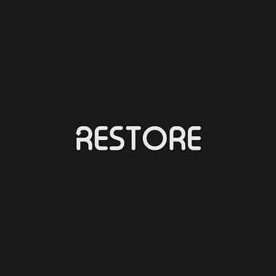 Restor logo brand identity branding design illustrator logo minimalist restore typography vector wordmark