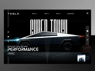 Tesla company website header design (ui ux) project. abodexd bootstrap branding figma graphic design tesla tesla web ui ux design webflow website design website designing wordpress